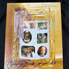 Cristal D’Argues Eternity 24% Lead Crystal Two Sided 8” X 10” Frame France IOB