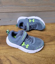 Under Armour Kids Boys Assert 10 AC Running Shoes Sneakers Gray Lime Green 11K