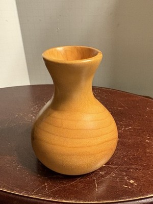 3.5 Inch Hand Turned Wood Vase by Spinning Aspen Wood Colorado Art