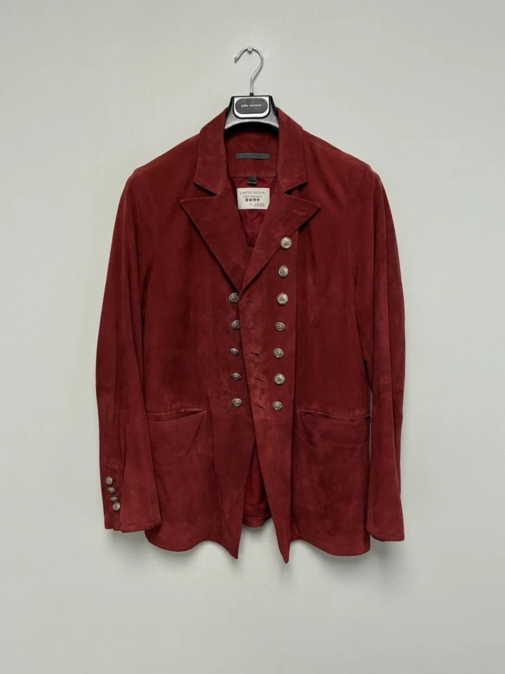 $2998 John Varvatos Limited Edition Suede Jacket EU 50 USA 40 Imperfection - Image 3 of 4