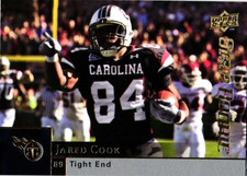 2009 Upper Deck Star Rookie Card # 265, Jared Cook Tennessee Titians. rookie card picture