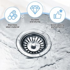 Rustproof Sink Strainer Plugs Fast Draining Designs Fit for 80-82mm Basins Drain