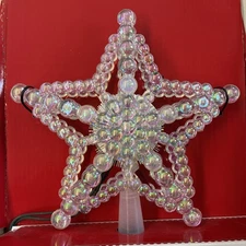 Christmas holiday time light up tree topper 7.5 inch