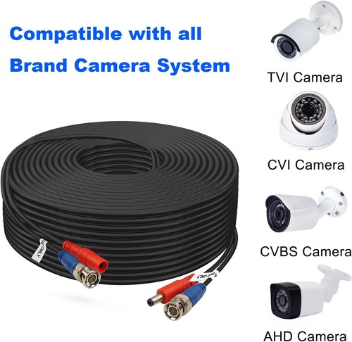 High-Quality 200ft BNC Cable Bundle - 4 Pack with Adapters & Tangle-Free Design - Picture 7 of 9