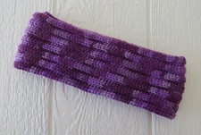 Multi Color Purple Crochet Scarf - Adult Size