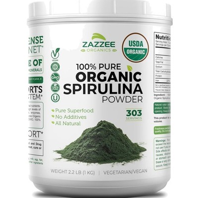 USDA Organic Spirulina Powder, 2.2 Pounds 1 KG, 303 Servings, Certified Koshe...