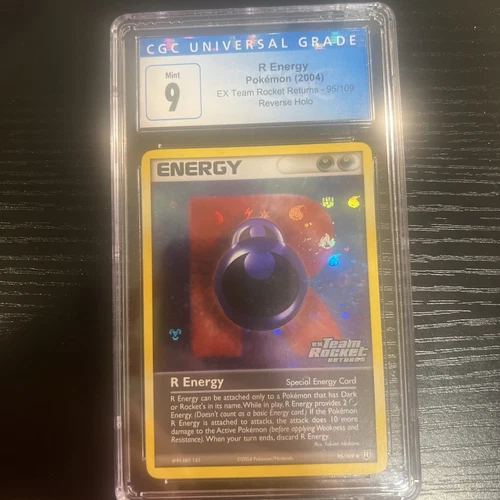 CGC 9 R Energy EX Team Rocket Returns #95/109 Reverse HOLO Stamped Pokemon Card