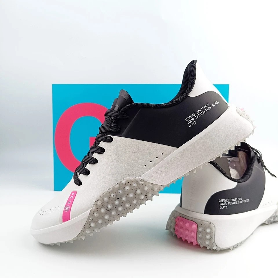 Zapatos de golf G/Fore para hombre G.112 nieve/onyx impermeables de cuero PU zapatillas EE. UU. 10-12 Foto 4 de 4