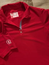 Chik Fil A Team Employee Polo Shirt Red  Recycled Fabric Women's Size XL