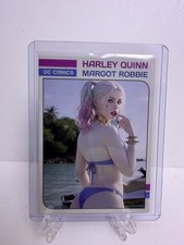 HARLEY QUINN Custom Trading Card Blue Bikini Margot Robbie- Free Shipping