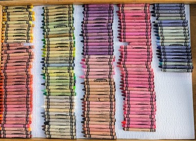 Huge Lot of 170+ Vintage Crayola Crayons Retired Colors Binney & Smith USA