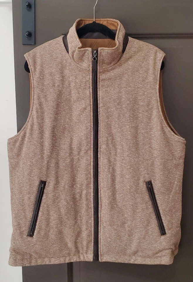 Johston & Murphy Upton Chaleco Reversible Diamante Acolchado Micro Gamuza Cremallera Talla XL Foto 4 de 4