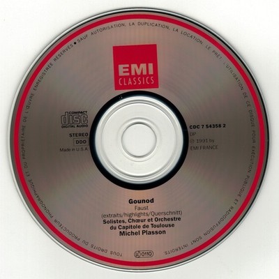 Gounod Faust (CD disc) 1991 Cheryl Studer, Richard Leech, Jose Van Dam