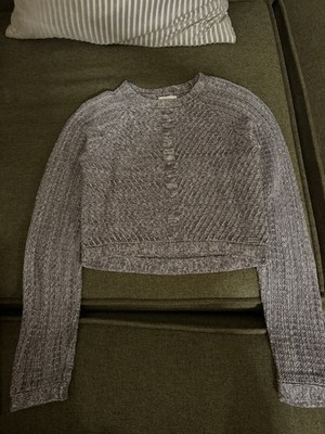 Bellfield, Pullover Cropped, Grau Meliert, S
