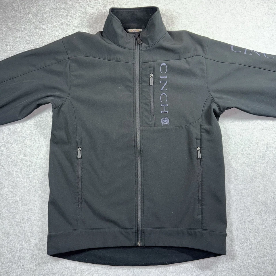Chaqueta de Transporte CINCH Bonded Oculta Para Hombres Pequeña Negra Softshell Western Work Usada en Excelente Condición Foto 2 de 4