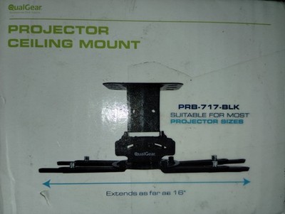 QualGear PRB-717-Blk Universal Ceiling Mount Projector Accessory NEW