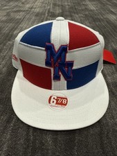 New Cap Hat Fitted Mitchell & Ness Dominican Republic Flag White Size 6 7/8