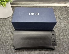 Christian Dior Authentic Black Sunglasses Eyeglasses Case w Cloth/Box NEW