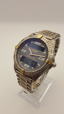 RARE SWISS BREITLING AEROSPACE F65362 REPETITION MINUTES TITANIUM MEN'S WATCH.
