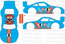 Gulf Racing Porsche 164 Custom Water Slide Decal For Hot Wheels