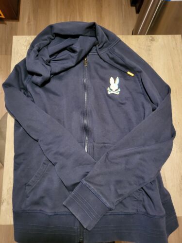 psycho bunny Zip hoodie medium Navy