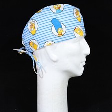 Simpsons All Cast Stripe Theme Scrub Hat