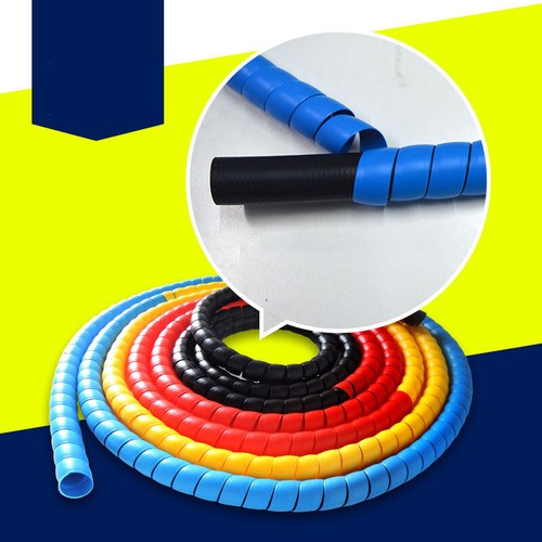 Avvolgicavo Protezione Tubo Manicotto Flessibile Copertura Linea Spirale Organizzatore Tubi - Foto 12 di 12