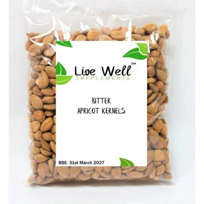 LIVE WELL SUPPLEMENTS™ BITTER RAW Whole Apricot Kernels Seeds SALE OFFER 100% Natural Premium Quality!