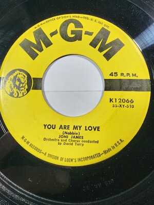 Joni James 7'' 45rpm Singles - You Are My Love / I Lay Me Down to Sleep VG+ F46
