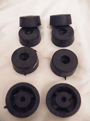 SCHWARZE GUMMIFÜSSE x8 AUFSCHRAUBTYP NEU RADIO HOBBY PROJEKTE 30mmx12mm 39g 731