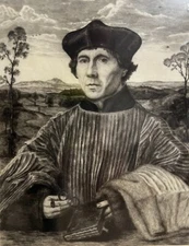 Portrait of a Canon by Quenitn Massys Etching