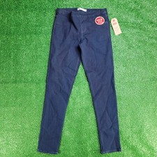 Levi's Girl's Pull On Denim Leggings Size 12 Regular Blue Adjustable Fit New