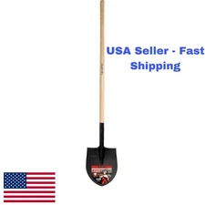 48 In. Wooden Handle Professional Round  Shovel, NIKATTO USA STOCK