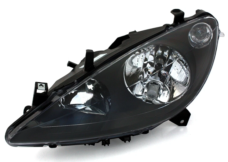 Scheinwerfer Set für Peugeot 307 2000-2005 in Klarglas Schwarz mit Nebel H1 H7 - Bild 3 von 4