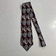 Adolfo 100 Silk Red Tie Made in USA