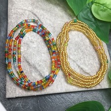 2 PC Handcrafted Waist Beads Jewelry African Bohemia Bracelets Anklet New 7256