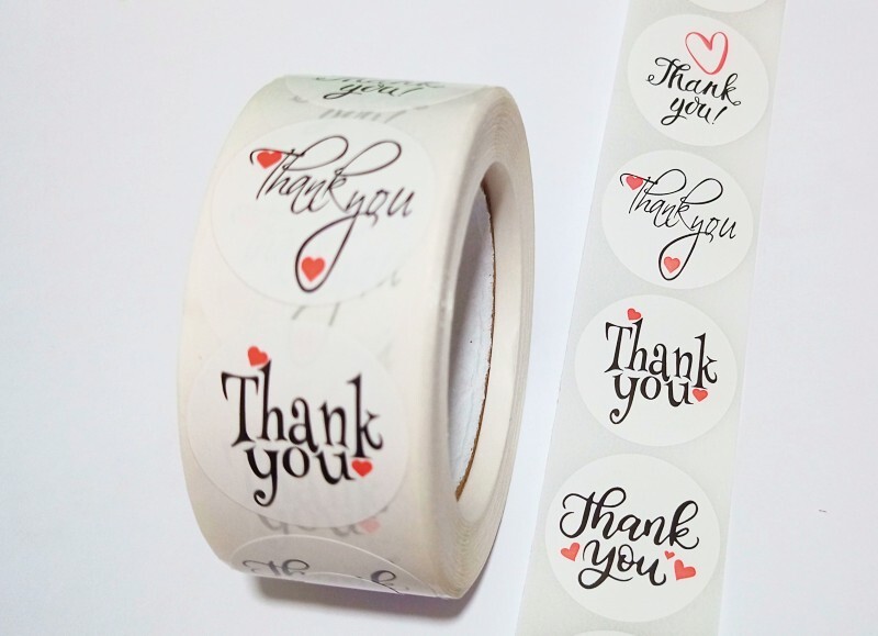 Etichette Rotonde 30 Mm - Thank You - Kraft X100 - Perles & Co - Foto 5