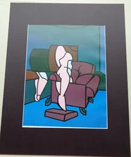 Valerio Adami Art Print Lithograph Color Blocks Abstract Modern Surreal Cubism