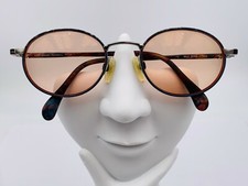 Vintage OWP Design 8700 Blue Silver Metal Oval Sunglasses Germany FRAMES ONLY