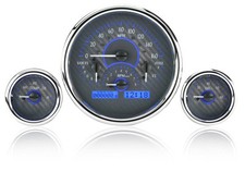 Dakota Digital Universal 3 Round Analog Gauge Kit Carbon Fiber Blue Vhx-1013-c-b Dakota Digital Universal 3 Round Analog Gauge Kit Carbon Fiber Blue Vhx-1013-c-b