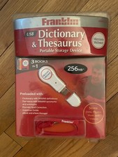 New In Box Franklin USB Merriam-Webster Dictionary/Thesaurus Portable Storage