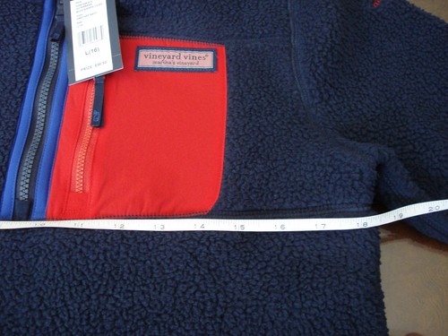 NEW BOY'S VINEYARD VINES OUTERWEAR SHERPA 1/2-ZIP SIZE: L (16) - Picture 4 of 8