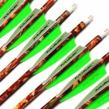 6/12PCS Carbon Arrows 30'' Archery OD 7.8mm SP500 Plastic Feather For Shooting