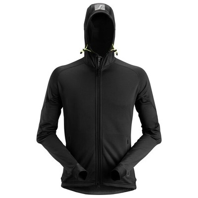 Snickers FlexiWork Polartec 2.0 Stretch-Fleece-Kapuzen Arbeitsjacke Schwarz 8002