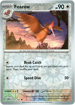 Fearow (Reverse Holo) - 022 - Scarlet & Violet 151 - Pokemon