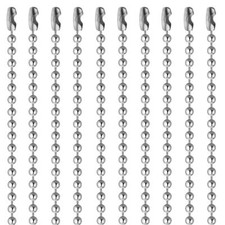 50 Pack 30Inch Ball Beaded Chain Dog Tag Chain Necklace 2.4mm for Jewelry Making