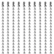 50 Pack 30Inch Ball Beaded Chain Dog Tag Chain Necklace 2.4mm for Jewelry Making