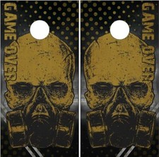 Game Over Skull Apocolypse LAMINATED Cornhole Wrap Bag Toss Skin Decal Sticker