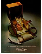 1976 L'Air Du Temps By Nina Ricci Paris Lalique Crystal Flacon Perfume Print Ad