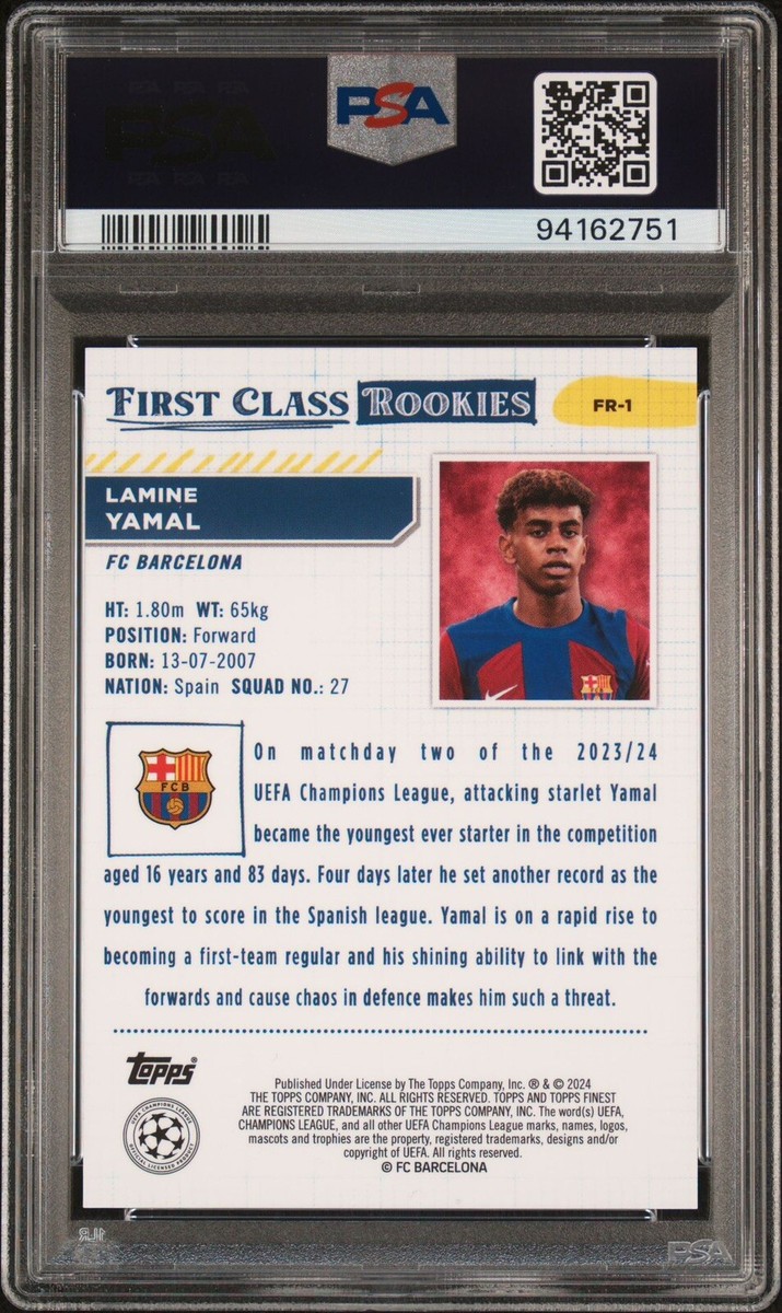 2023-24 Topps Finest UCC First Class Rookie RC Lamine Yamal